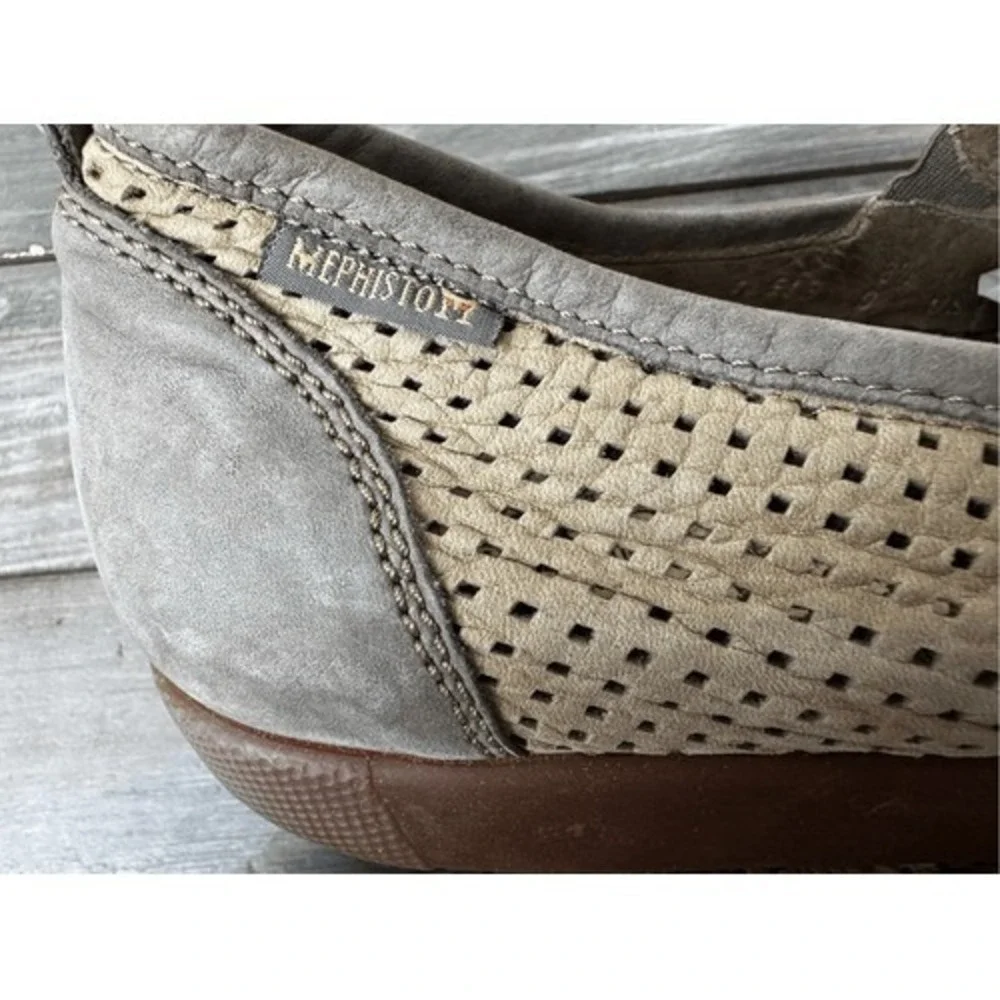 MEPHISTO TIAGO PERFORATED LOAFER MEN LEATHER TAN SHOES‎ AIR RELAX SIZE 9